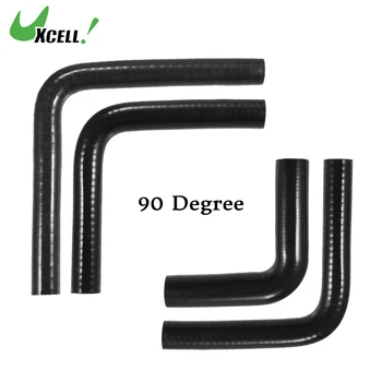 UXCELL 엘보 실리콘 호스 커플러 인터쿨러 튜브, 90 도 9.5mm, 11mm, 13mm, 16mm, 19mm, 22mm, 25mm, 28mm, 32mm, 35mm, 40mm, 45mm, 48mm, 54mm, 150*150MM 블랙