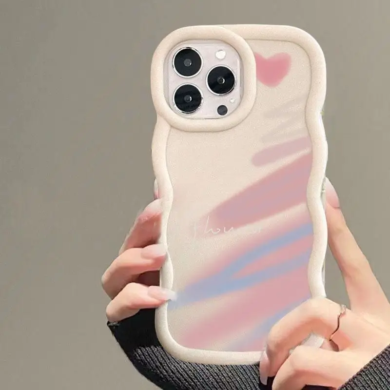3D Love Heart Chain Phone Case Cover
