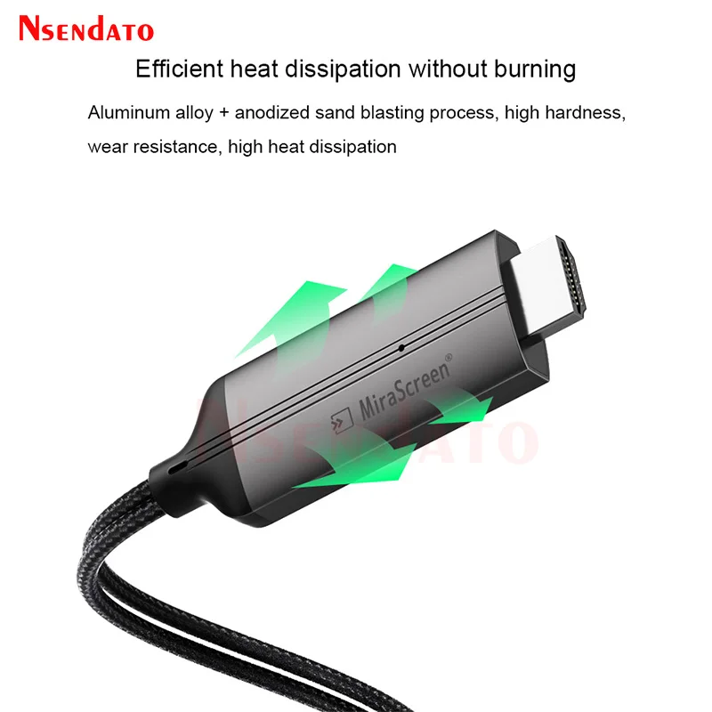 Mirascreen LD36 Wire HD Streaming Display TV Stick Dongle USB Type C Cable Plug Play Mirroring Screen for Andriod  HDTV