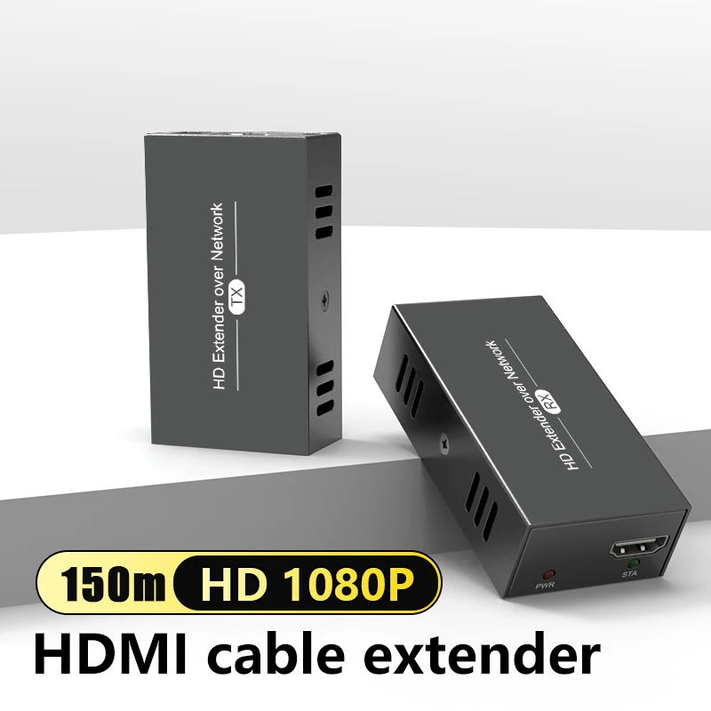 Estensore VGA A RJ45 Fino A 60 Metri - Trasmettitore E Ricevitore Per Segnale Video Via Cavo Ethernet