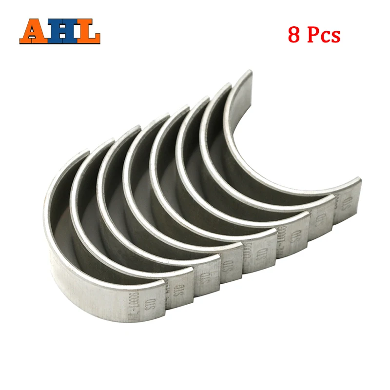 Crankshaft Bearing Shell 8Pcs Motorcycle STD ~ +200 Connecting Rod Bearing For KAWASAKI ZZR400 ZXR400 ZX400 ZR400 KLR250 ZZR250 KLE250 GPZ250 NINJA