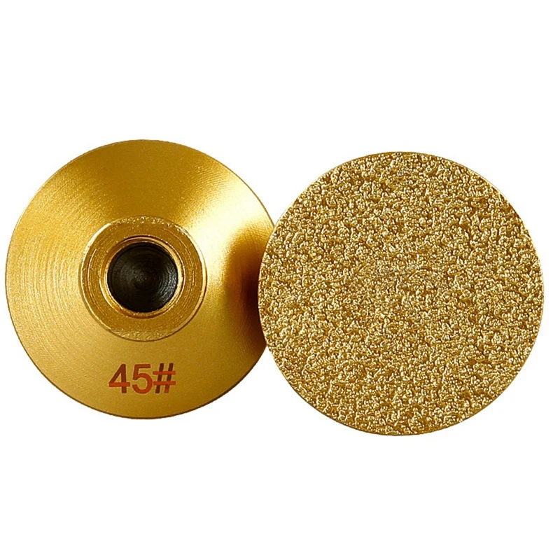 

2 PCS M10 Brazed Flat Grinding Head Gold Diamond Abrasive Polishing Stone Marble Quartz Cobblestone Grind