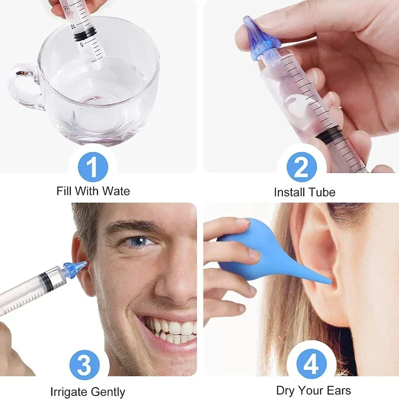 Ear Cleaner Irrigation Kit Ear Wax Removal Tool Water Washing Syringe Comfortable Unique 12/20ML Health Care 5