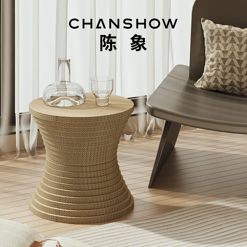 

Creative Round Stool Comfortable Small Low Stool for Household Use Simple Dressing Table for Living Room Shoe Changing Stool