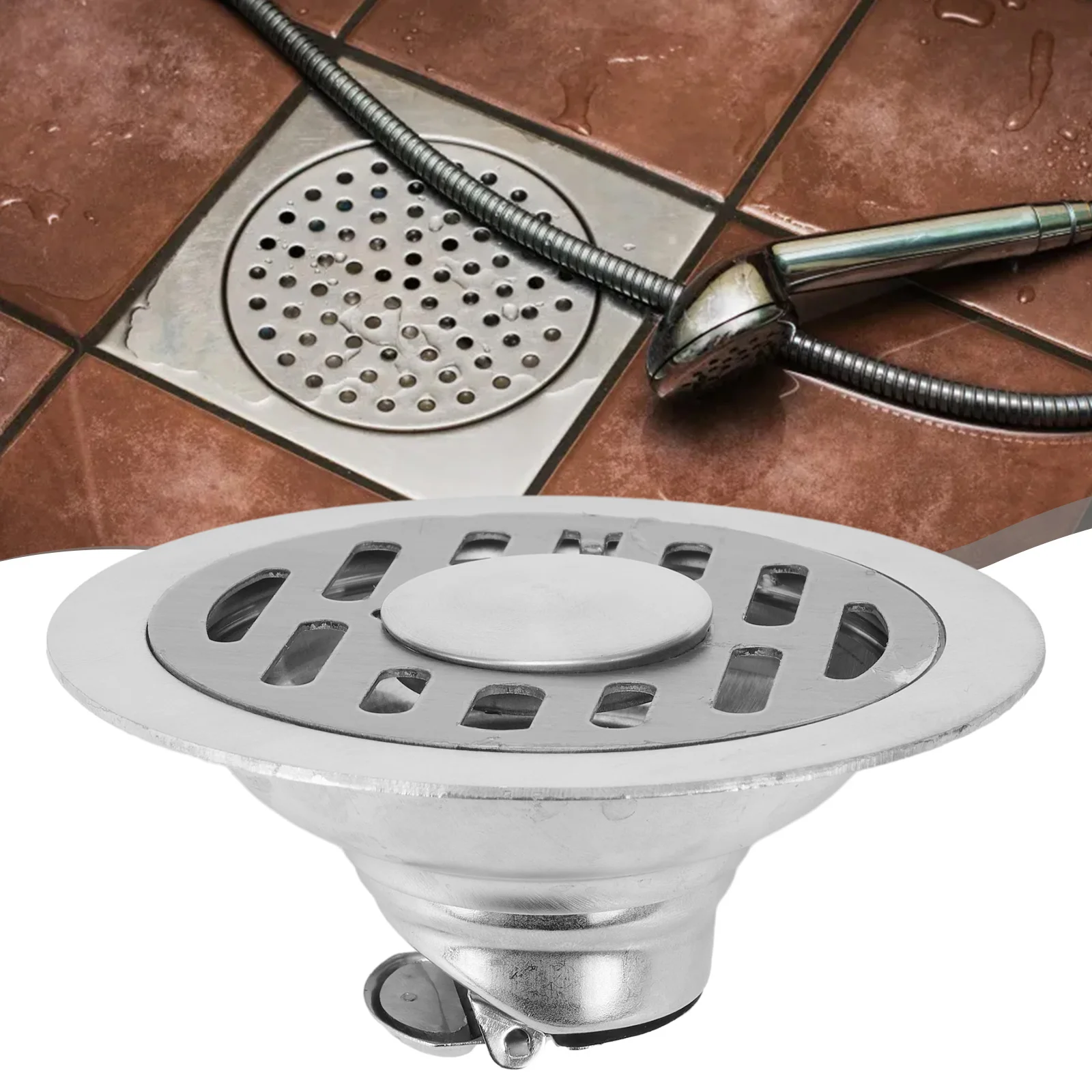 Stainless Steel Floor Drains Anti-odor Drainer Shower Strainer Cover 10cm Deodorant for Kitchen Hotel Bathroom