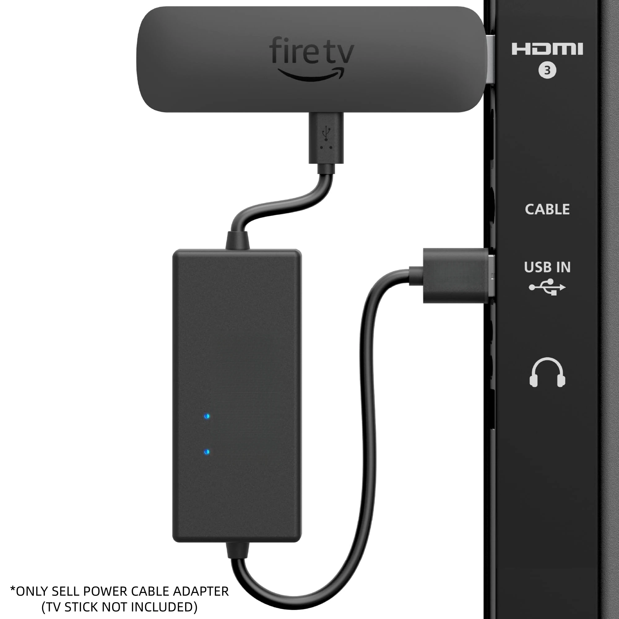 מתאם USB לחשמול Fire TV Stick ישירות מהטלוויזיה