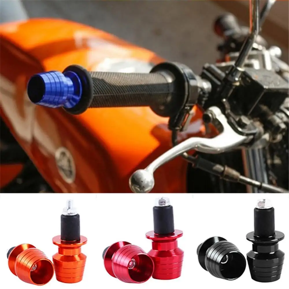 2pcs Aluminum Alloy Universal Motorcycle Handle Bar End Handlebar Ends