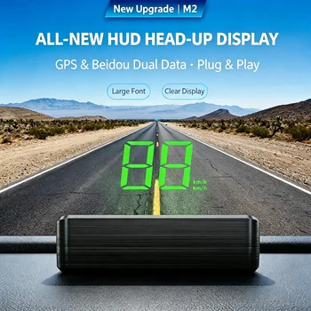 Display Head-Up GPS per Auto M2, HUD Universale, Tachimetro Digitale Plug & Play, Proiettore per Parabrezza KMH/MPH, Fotosensibile Automatico
