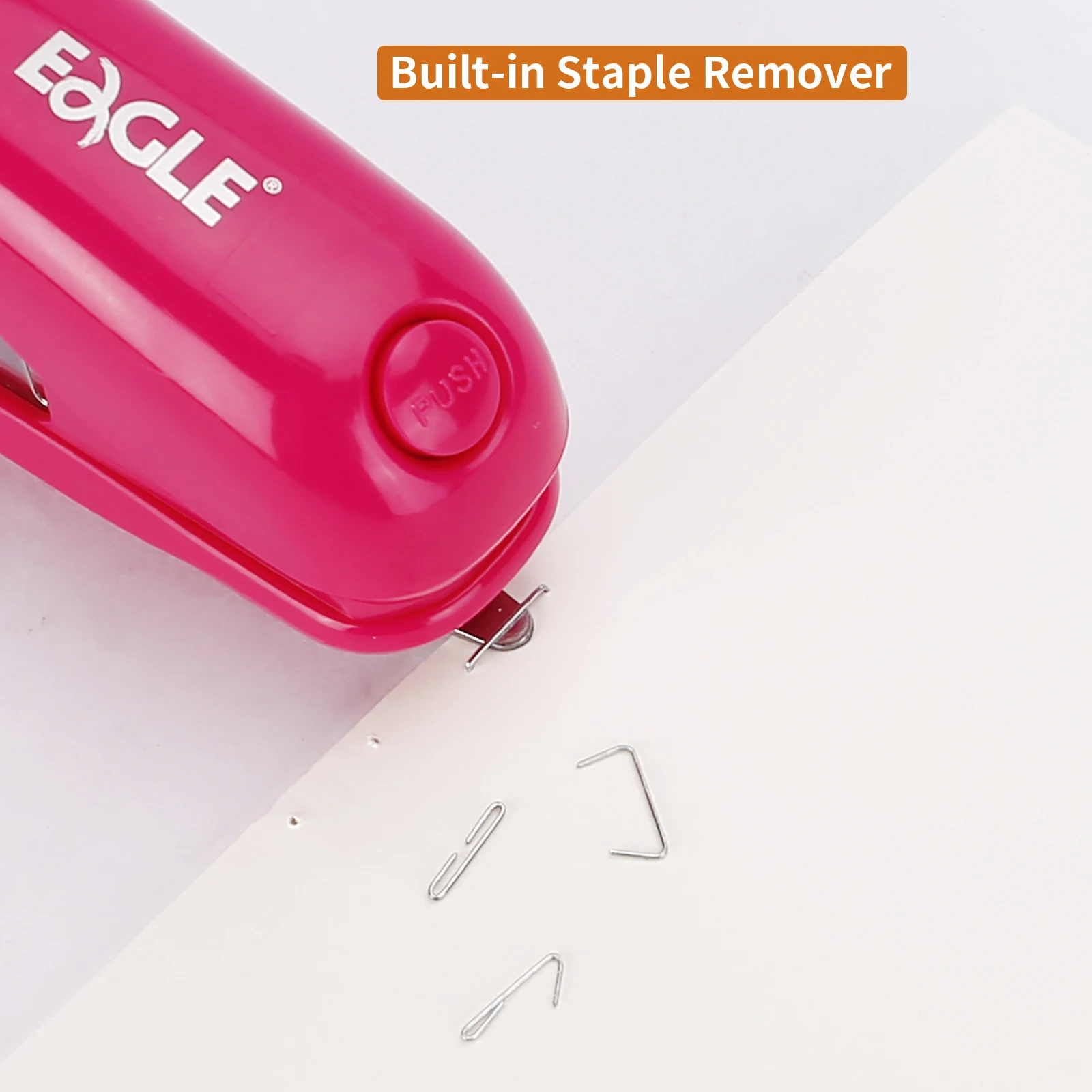 Mini Stapler Set Eagle Mini Stapler,10 Sheets Capacity,With free 1000 No 10 Staples,Convenient Built-in Staple Remover,school and office supplies
