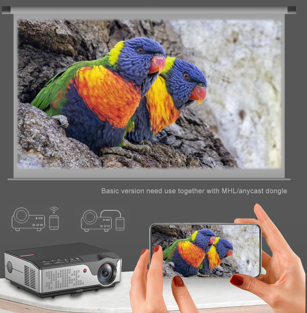 Touyinger RD826 TD96 Android WiFi LED Proyector 1080P Projector Native 1920 x 1080P 3D full Hd Home Theater Smart Phone Beamer