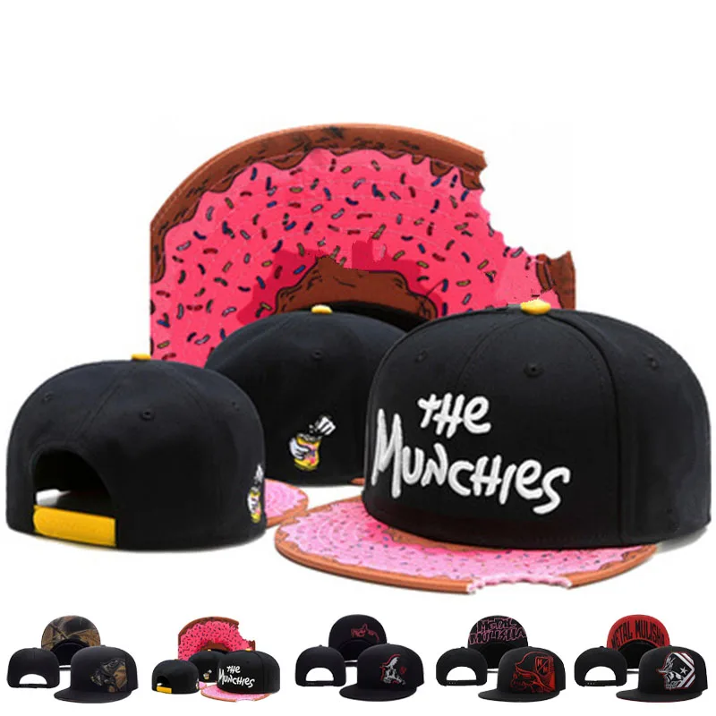 Luxury Unisex Delicioso Cap Cartoon MordidaMetal Munchies Cookie Blue Snapback Hat Adults Outdoor Travel Sun Baseball Sports Cap