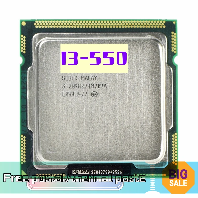 

Core I3-550 I3 550 3,2 ГГц б/у двухъядерный процессор SLBUD 4M 73W LGA 1156