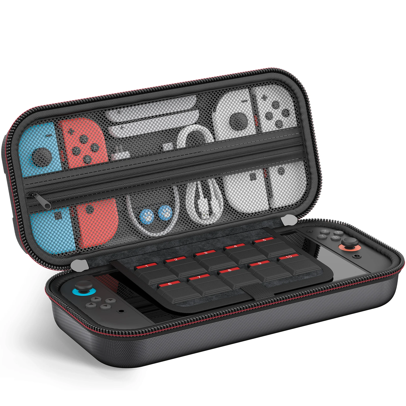 DinoFire Carrying Case for Switch2/Switch/OLED - EVA Hard Shell Protective Pouch,PU Waterproof, Travel Handbag