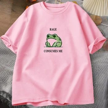 Rage Consumes Me Frog Vintage T Shirt Men Women Tee Nature Lover Silly Frog Retro T-Shirt Mens Clothing Cotton Short Sleeve Top 1