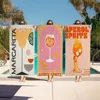 Cartoon Fruit Juice Mojito Aperol Spritz Beach Towel Colorful Bath Towels for Girl  Custom Sand Free Beach Yoga Spa Gym Pool 1