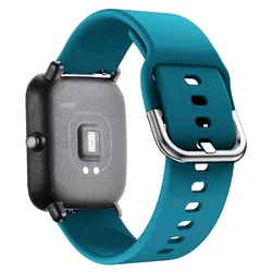 Sport Silicone Watch Band Bracelet, Adjustable 20mm/22mm Strap, - 22mm watch band (Cyan S11)
