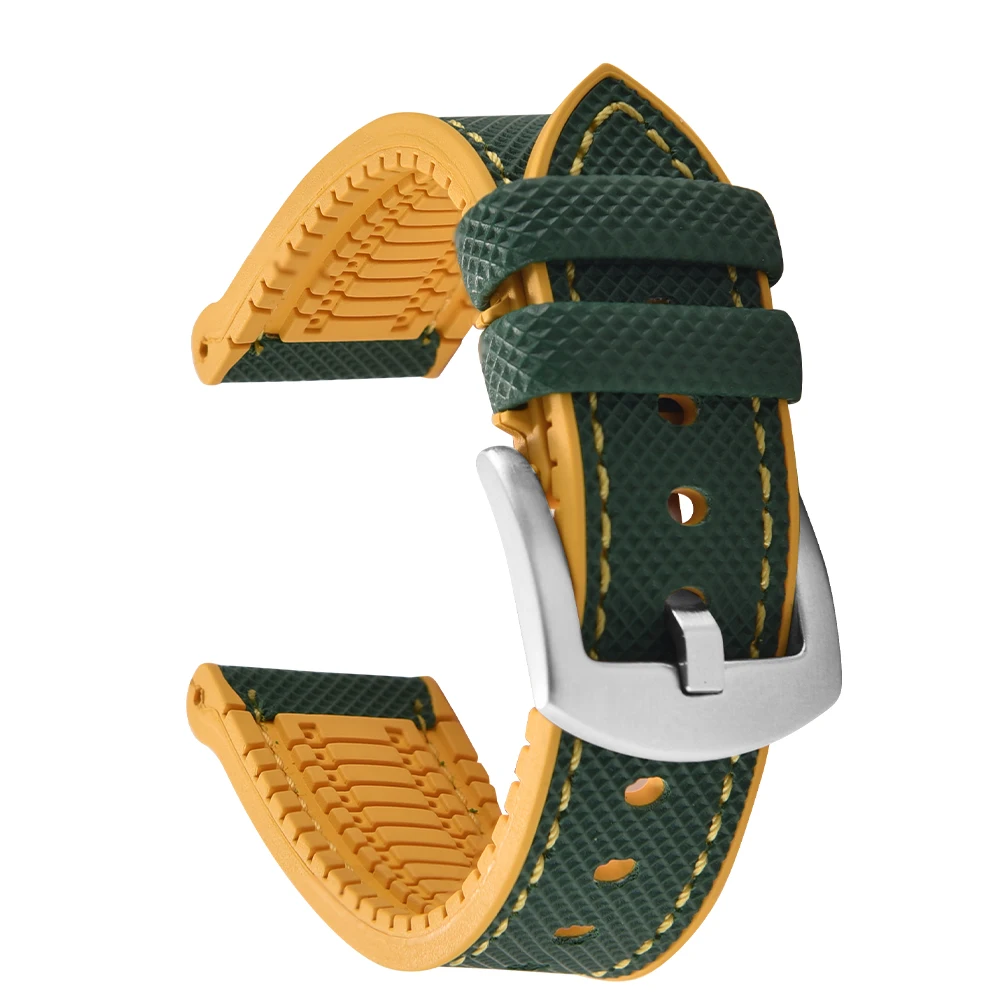 Waterproof Canvas Nylon Rubber Strap for Men's Accessories, Available in Multiple Sizes