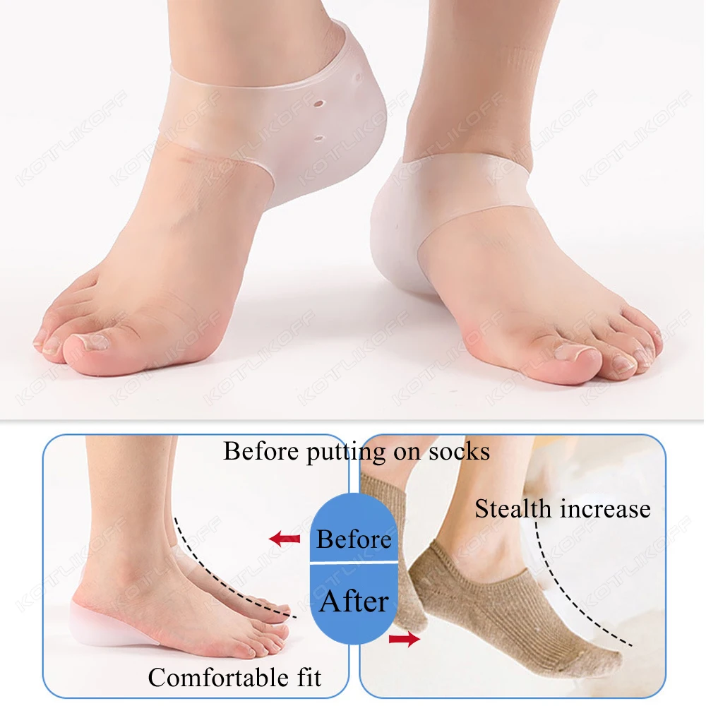 Rizzsoles – semelles intérieures invisibles en Silicone, hauteur maximale,  coussinets de talon, semelle intérieure respirante et protecteur de talon  (Color : 3pairs, Size : 3cm) : : Mode