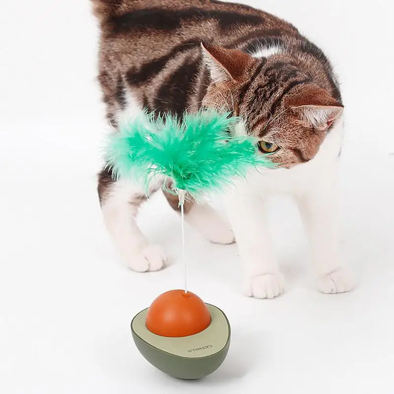 Electric Smart Avocado Tumbler Pets Toys Attract The Attention Of The