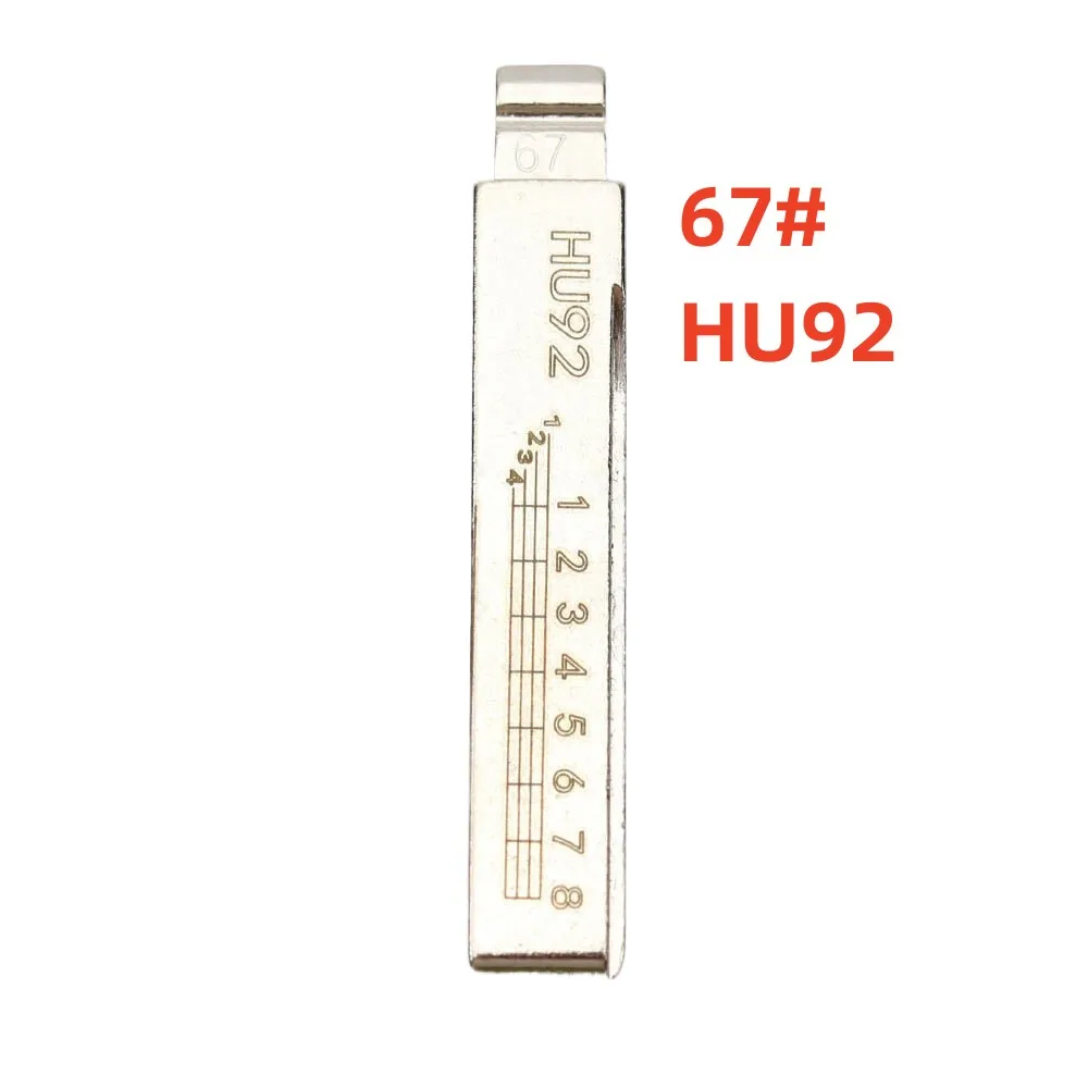 10 Pz Hu92 #67 Linea Incisa Chiave Lama Scala Denti Di Taglio Chiave Di Taglio Vuoto Clipper Chiave Lama Per Bmw Cas3 + Cas3 Ews X5
