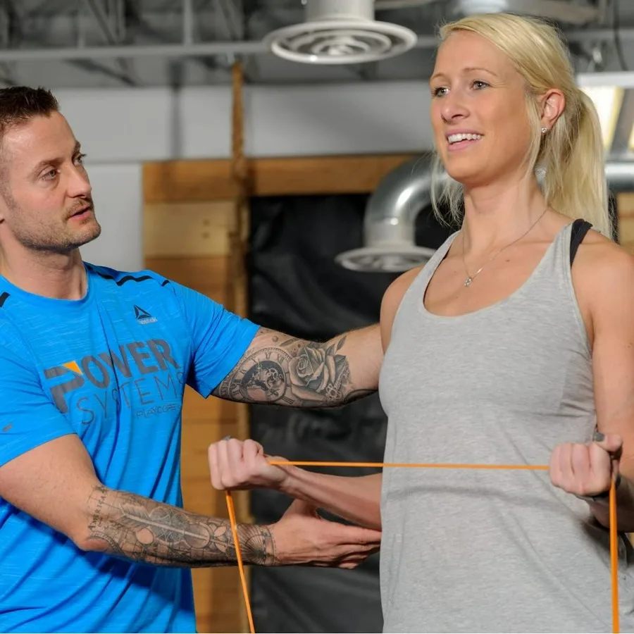 Power Systems Strength Band for Resistance Training and Muscle Building in Home Gym Office or Travel Durable Adjustable Portabl