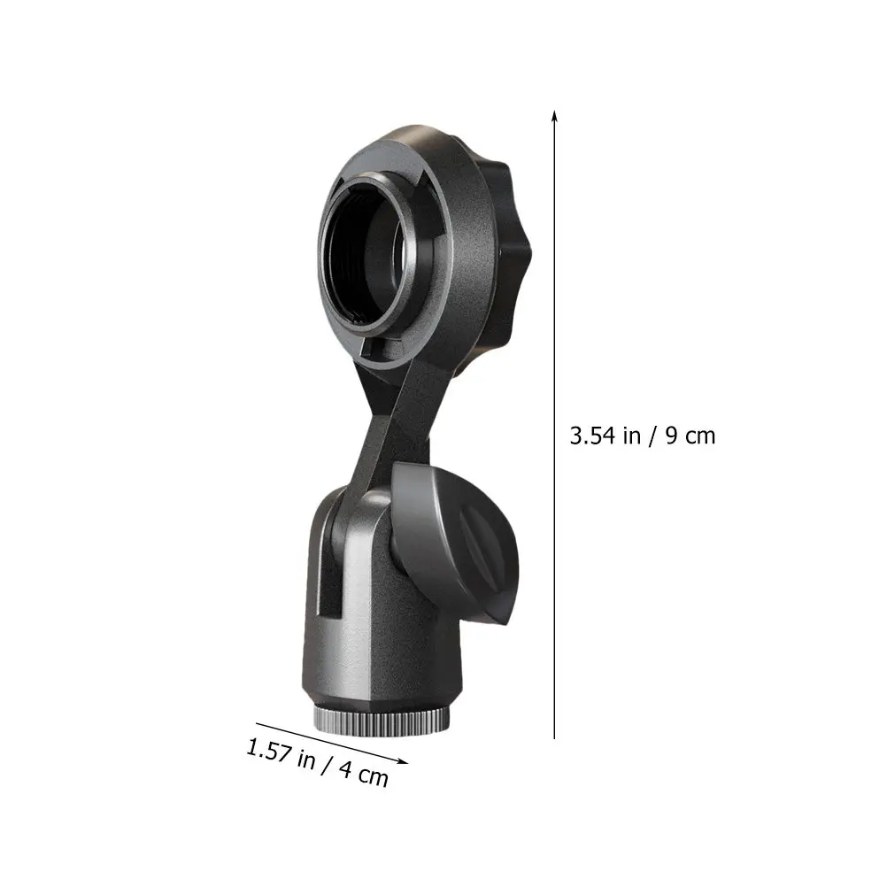 4Pcs 마이크 스탠드 클립 270도 회전식 마이크 홀더(핸드헬드 무선 마이크용) 팟캐스팅 강의용 조절식 마운트