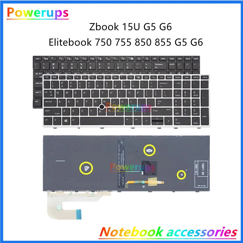 NewOriginalLaptopUSUKEUFRBEBacklightKeyboardForHPEliteBook