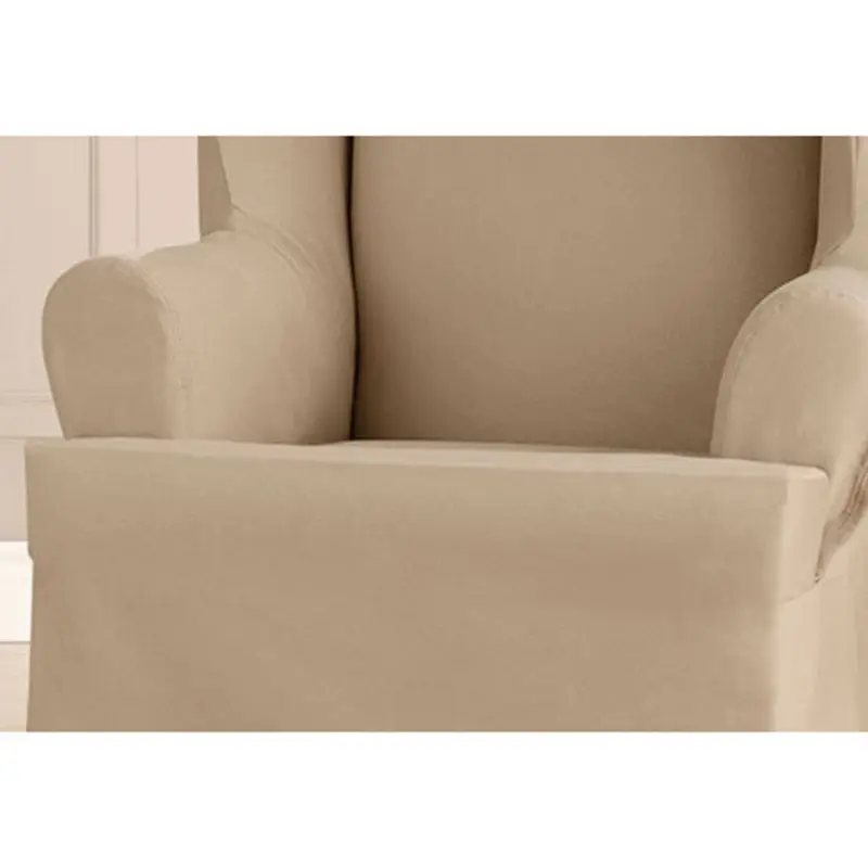 

Sturdy Protection Khaki Heavy Weight Cotton Canvas Wing Chair Slipcover