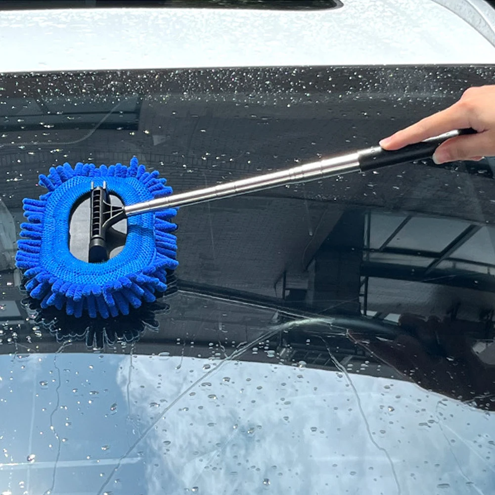 

Telescopic Car Rearview Mirror Wiper 28-101cm Handle Car Window Brush Cleaning Tool Microfiber Windshield Wiper