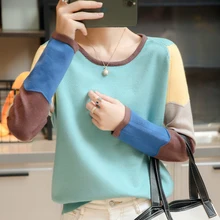 2022 Autumn Winter Women's Cashmere Sweater Pullover O-Neck  Casual Fashion  High Quality Warmth