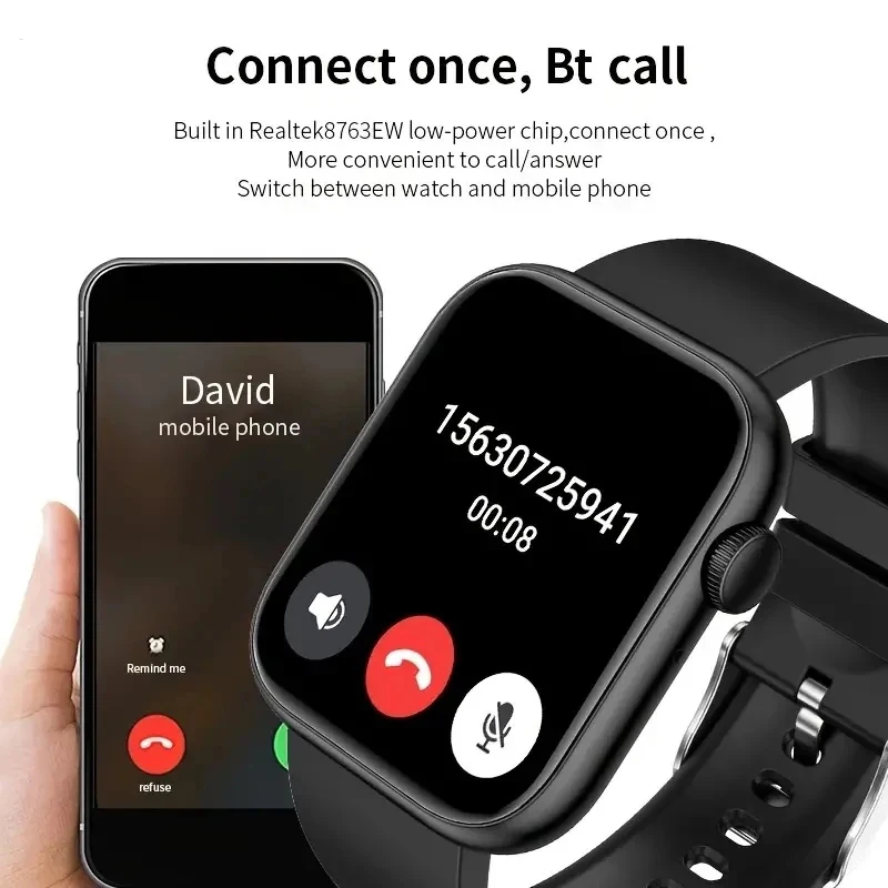 Smart Watch T168 Wireless Calling Make Answer Call Full Touch Sport Fitness For Women Men