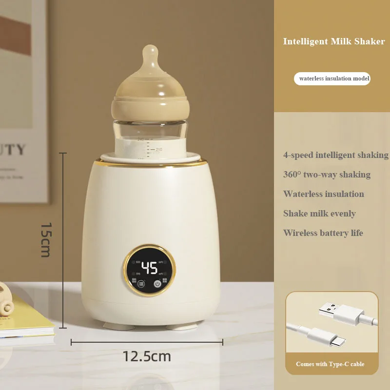 New Design Waterless Baby Bottle Shaker Warmer Portable Automatic Bottle Baby Milk Mixer Machine For Breast Milk Fit All Bottles