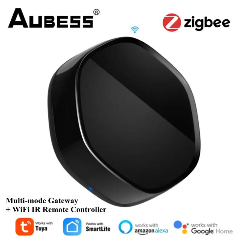 

Tuya ZigBee Gateway 3 In 1 Zigbee+Ble Mesh+WiFi 38K IR Remote Controller Hub Smart Life App Voice Control Alexa Google Home