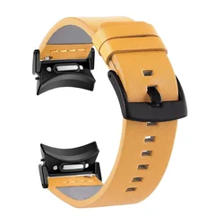 Premium Leather Watch Band with Quick - Fit Magnetic Buckle - Seamless Design - Galaxy watch 5 44mm (LBrB)