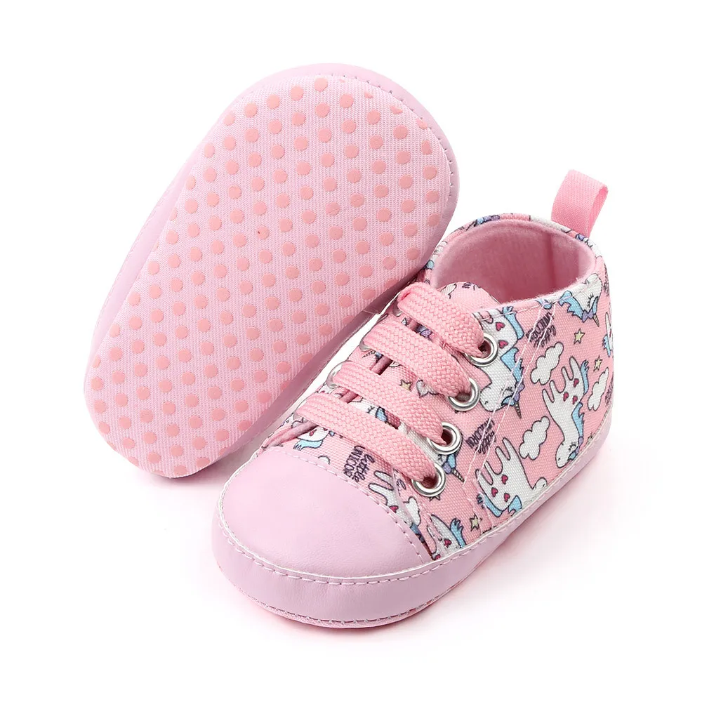 Baby Shoes Unicorn Canvas Anti-slip For Newborn 0 To 18 Months Classic Sneaker Kids Walking
