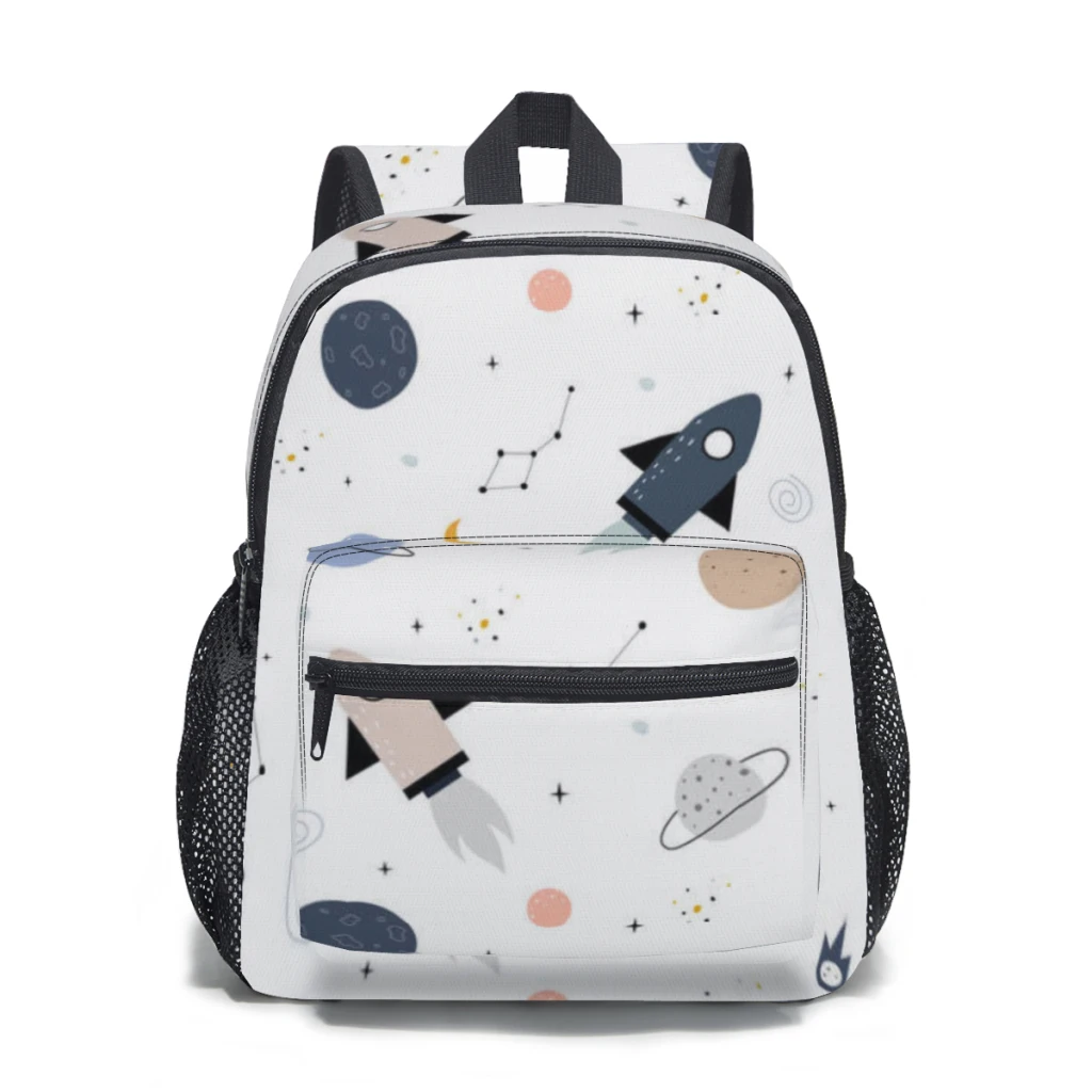 

2023 Children Backpack Toddler Kids School Bag Space stars rockets cartoon pattern Kindergarten Bag for Girl Boys