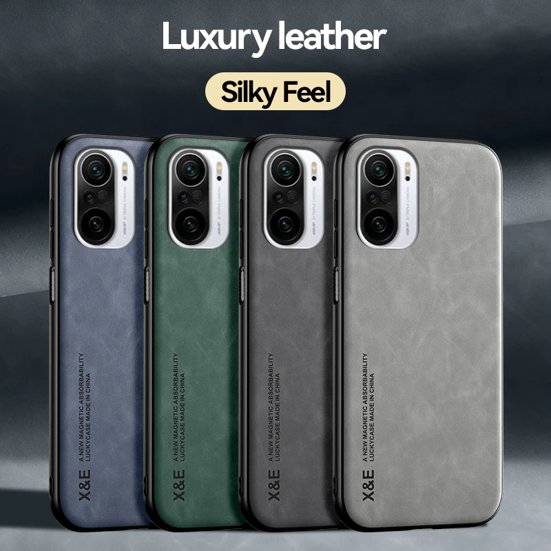 For Xiomi My11i 5G Case Soft PU Leather Silicone Phone Case For Xiaomi Mi 11i Mi11i 5G 2021 Car Magnetic Stand Holder Back Cover 6