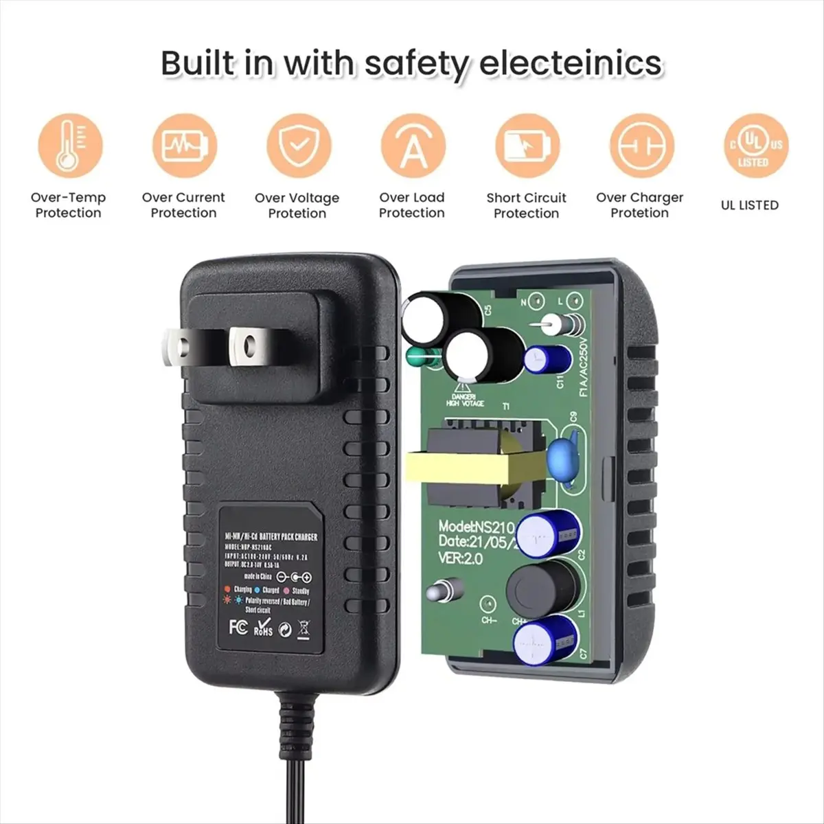 《공장 직판》4.8V 7.2V 8.4V 9.6V NiMH/NiCD용 9-In-1 RC 배터리 충전기, 2.4V-12V NiMH/NiCD 배터리 팩용 RC 자동차 충전기