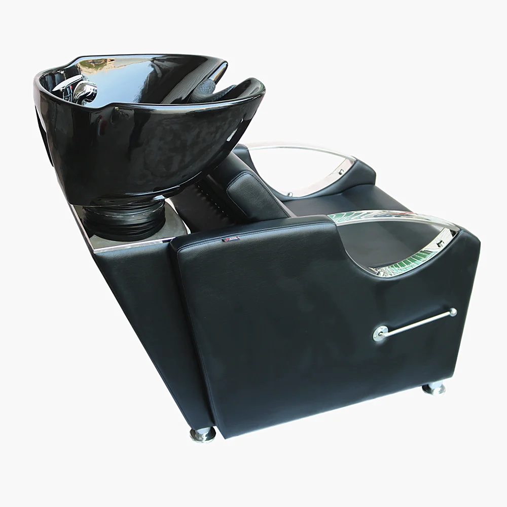 Hair salon furniture back washing unit salon ceramic basin beauty shampoo chair shampoo bed 2