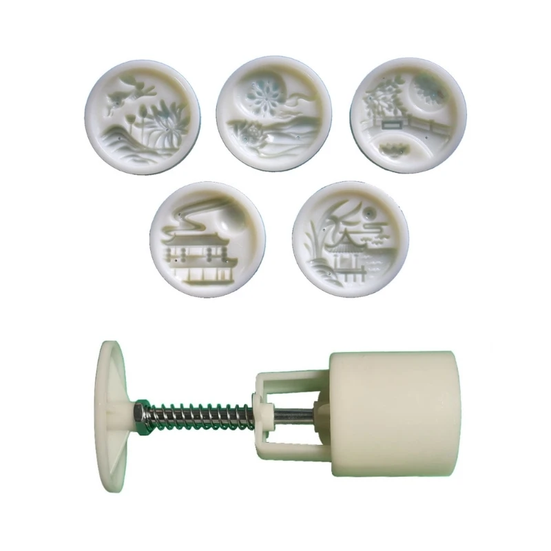 

Barrels Mooncakes Making Mold Hand Press Cookie Stamp Festival Cake Crafting Moulds Practical Kitchen Bakings Supplies