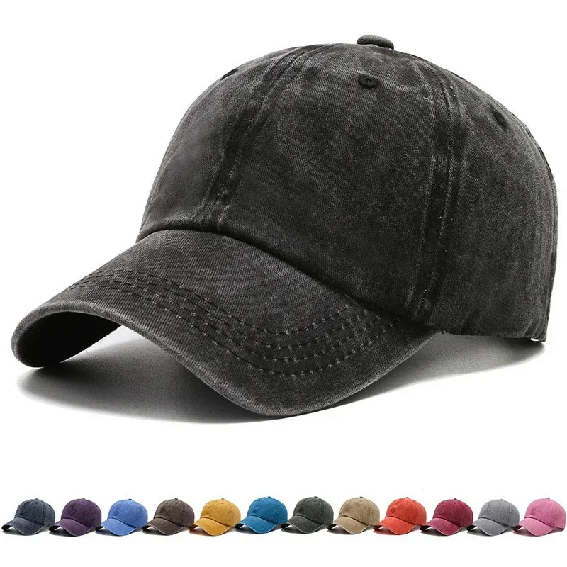 Gorra de Béisbol de Algodón para Hombre y Mujer, Estilo Snapback, Color Sólido, para Otoño e Invierno, Gorra Casual con Visera Vintage para Hombre y Mujer