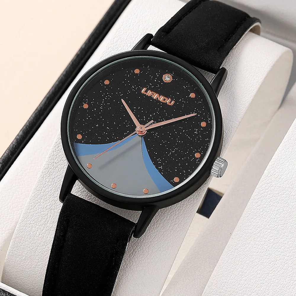 

2023 New Fashion Women starry sky Watches Students Leather Casual Quartz Watch For Girls Relogio Feminino Ladies Wristwatches