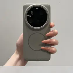 Custodia per telefono magnetica morbida di lusso con design circolare opaco