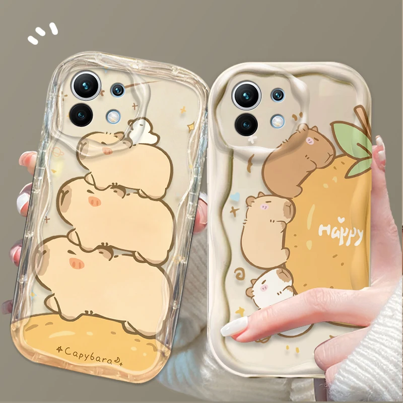 Cartoon Cute Capybara Protective Phone Case