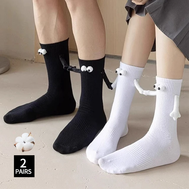 Chaussettes 3D en Coton à Ventouse Magnétique, Accessoire Créatif, Main  dans la Main, pour Club, Célébrité