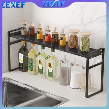 ZEXEF ชั้นเก็บของ Square Saving Counter Shelf ขยายได้ชั้นวางของอเนกประสงค์ชั้นวางของตู้ครัวสําหรับทุกที่ 1