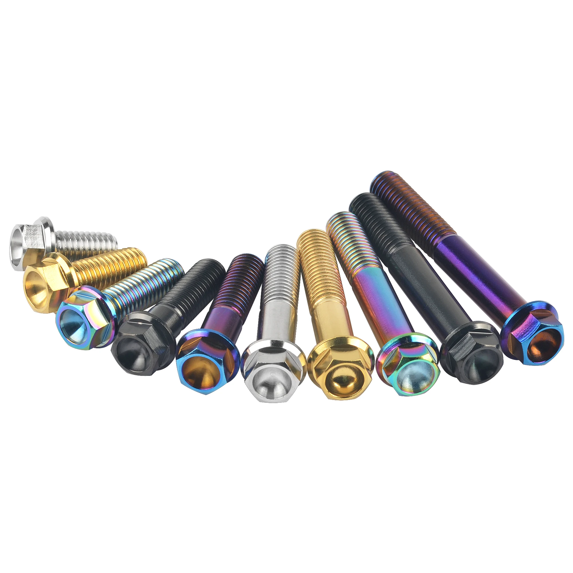Titanium bolts Wanyifa flange hex small head motorcycle M8 x15 20 25 30 35 40 45 55 60 65mm P1.25mm