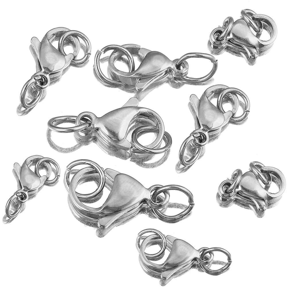 Lobster Clasps Hooks End Clasps Bracelet Necklace Connectors for DIY Jewelry Making Supplies 2