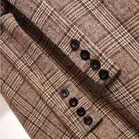 Khaki Plaid Vintage A-line High Waist Lace Up Buttons Loose Women's Skirt Mid-Calf Long Skirts For Women Clothing Fashion 2024 - Image 6