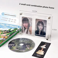 1PC Record Display Rack CD Picture Display Stand Card Holder Transparent Acrylic Photo Frame Household Album Bedroom Album Racks 2